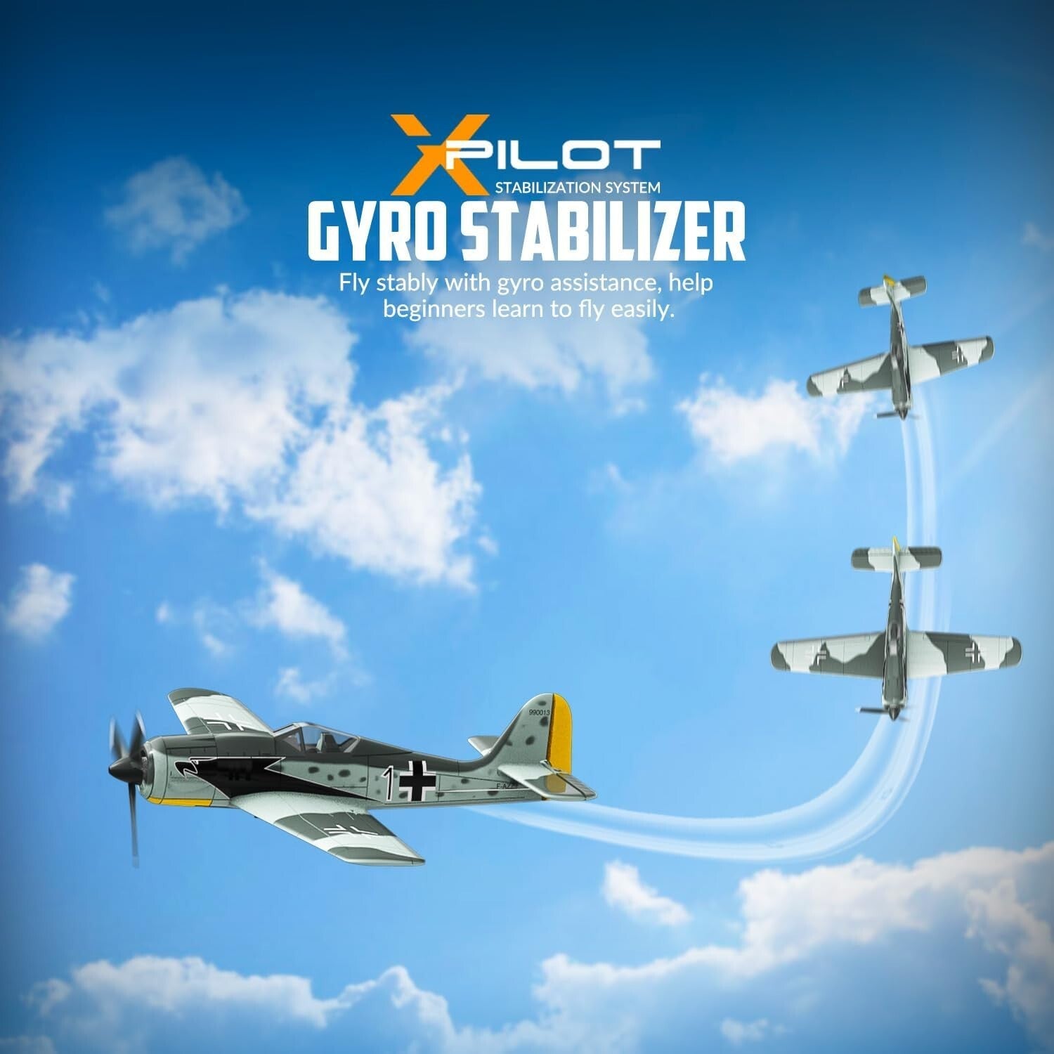 4CH RC FW190 Fighter Plane - Stable, Aerobatic, Ready-to-Fly Adventure