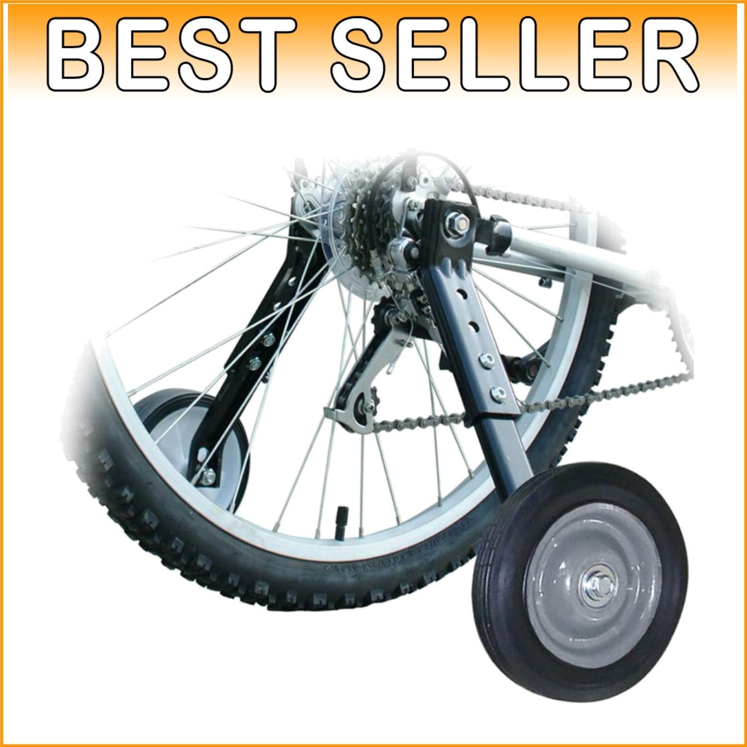 Custom Fit Training Wheels for 20-26 Inch Bikes – Heavy Duty Steel & Rubber