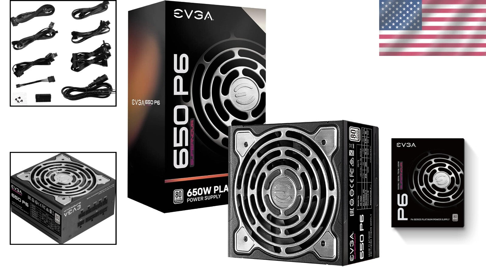 Efficient Supernova 650 P6 80 PLUS Platinum Power Supply - 10-Year Warranty