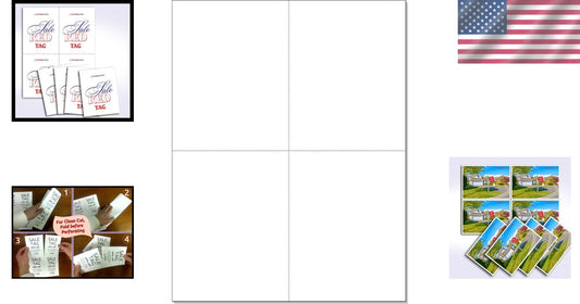 250 Sheets Extra Heavy 4 Per Page Laser & Inkjet Postcards - 1000 Cards