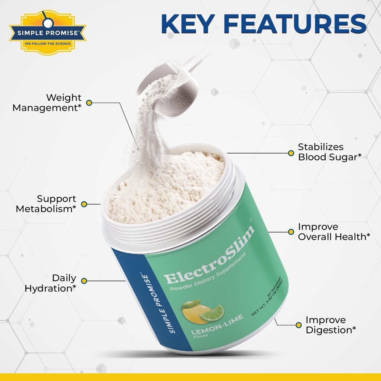 ElectroSlim - Plant-Based Electrolyte Powder for Daily Hydration & Energy Boost