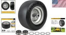 Load image into Gallery viewer, Durable 11" x6.00-5" Flat Free Tire for Zero Turn Mowers with Extra Adapters