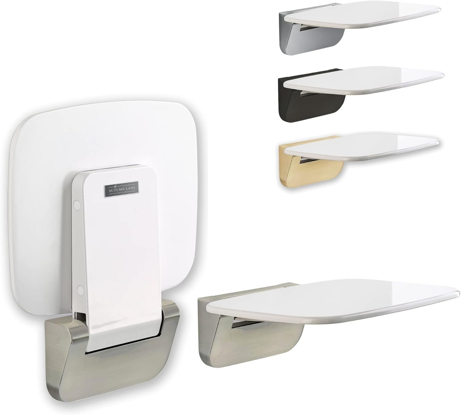 Compact & Modern Shower Bench - Fold Down Shower Seat with 350lbs Capacity