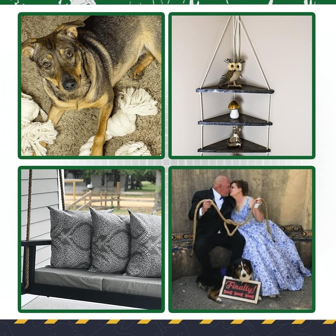 Twisted 1" x 50ft Cotton Rope - Ideal for Macrame, Crafting, and Agriculture