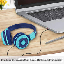Load image into Gallery viewer, Stylish Over-Ear Kids Headphones with Volume Safety Limit &amp; Hard Carrying Case