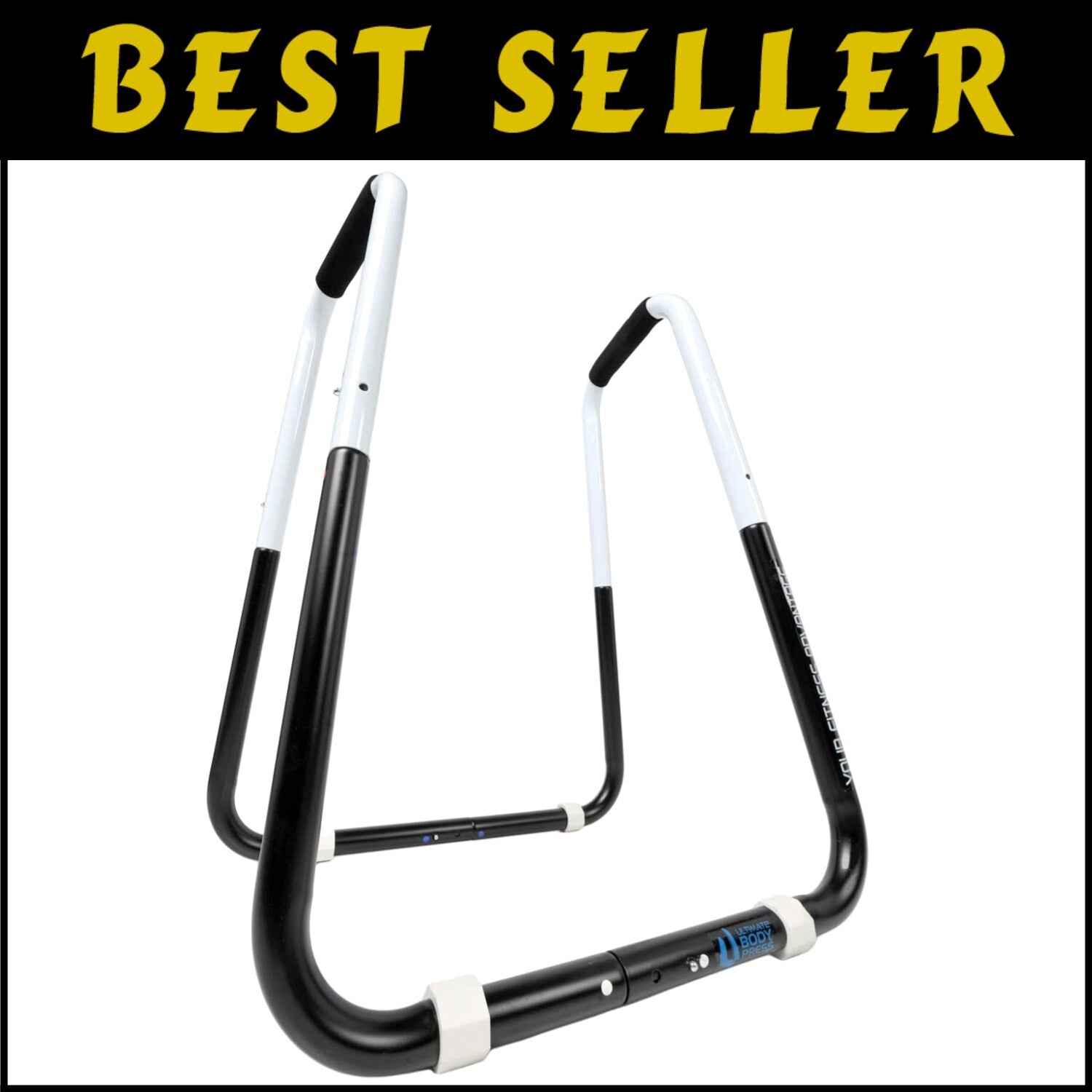 Adjustable Folding Dip Station with Angled Grips - Stable & Compact Design