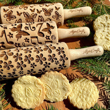 Load image into Gallery viewer, SUMMER 3 Kid Rolling Pin Set - Engraved Mini Baking Tools for Creativity