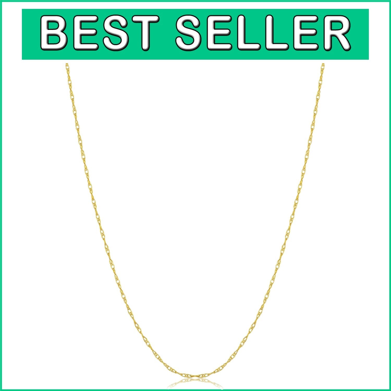 Versatile 14k Gold Rope Chain Necklace in 14-30 Inch Lengths - Stylish for Women