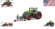 Load image into Gallery viewer, Steerable Fendt 1050 Vario Toy Tractor with Openable Cabin and Tools Included