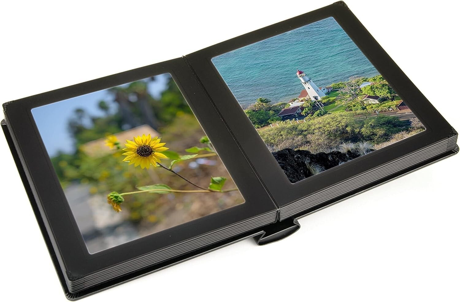 Black Leatherette Bound Photo Album for Family Milestones - 30 Photos, 15 Pages