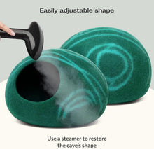 Load image into Gallery viewer, Sleek Dual-Use Cat Cave - 100% Wool Hideaway and Sleep Space for Indoor Cats