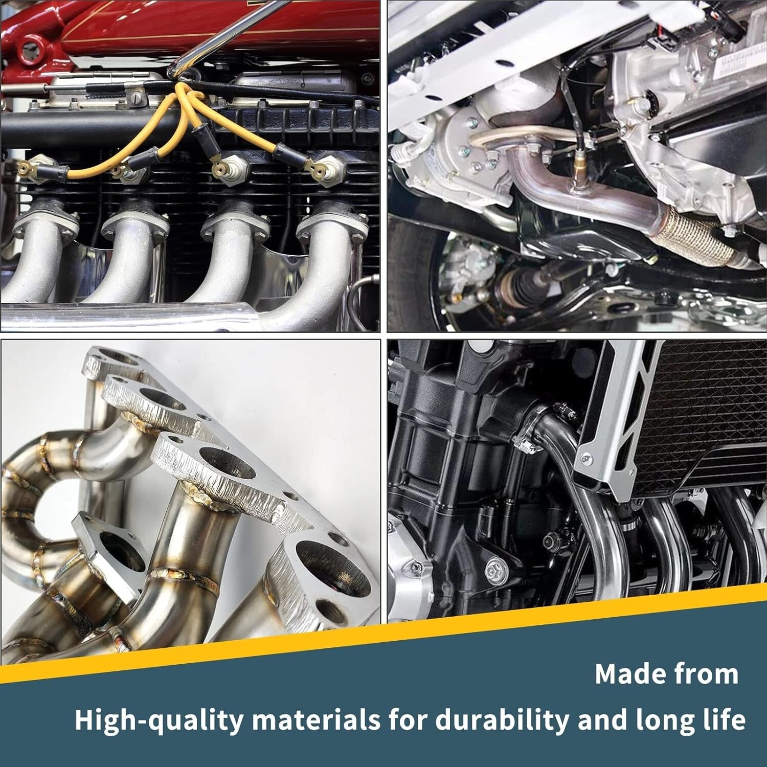 T304 Stainless Steel Exhaust Flange Replacement Kit with Gasket & Bolts - 2.25"