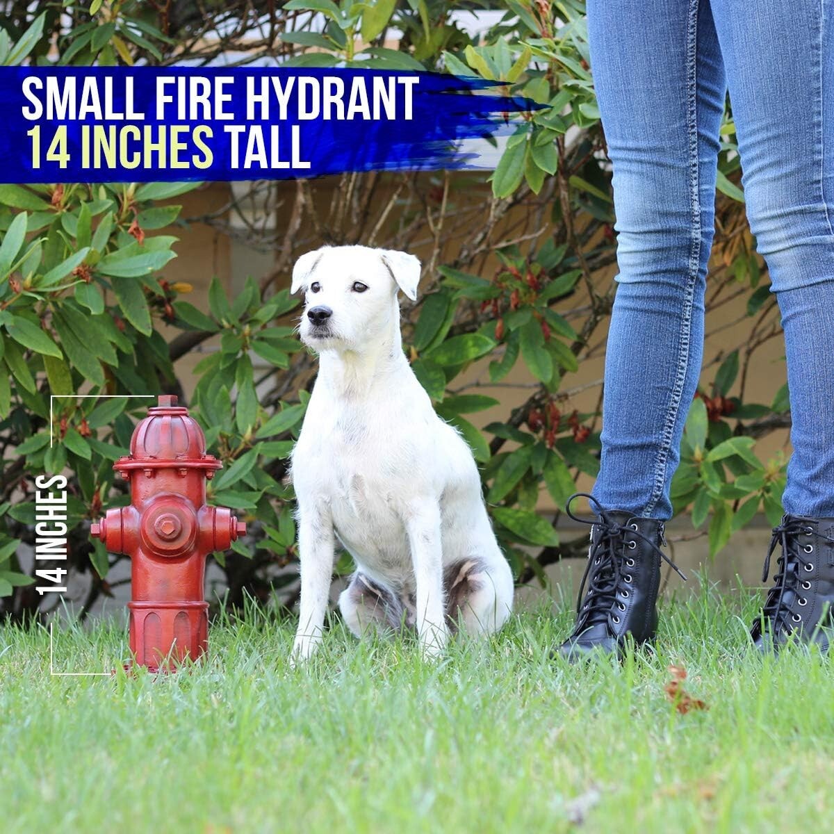 Durable Dog Fire Hydrant Garden Statue with Stakes - Perfect for Pet Training