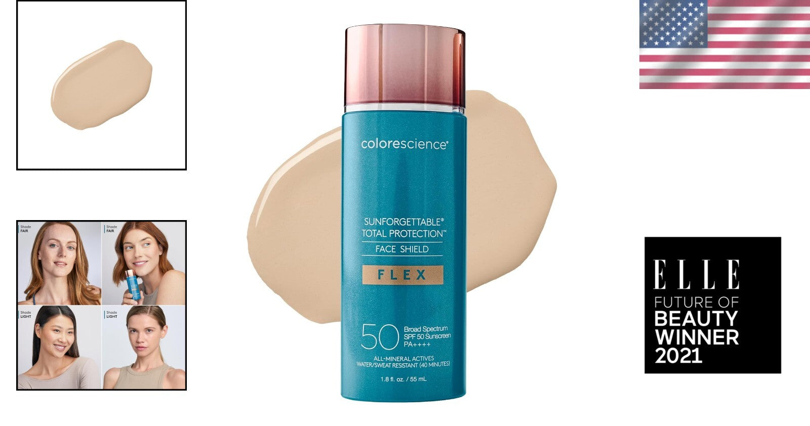 Total Protection Face Shield with SPF 50 - Fragrance-Free Sunscreen, 1.8 fl. oz.