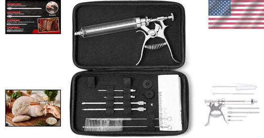 Heavy-Duty Automatic Marinade Injector with Carrying Case - Ideal for BBQs