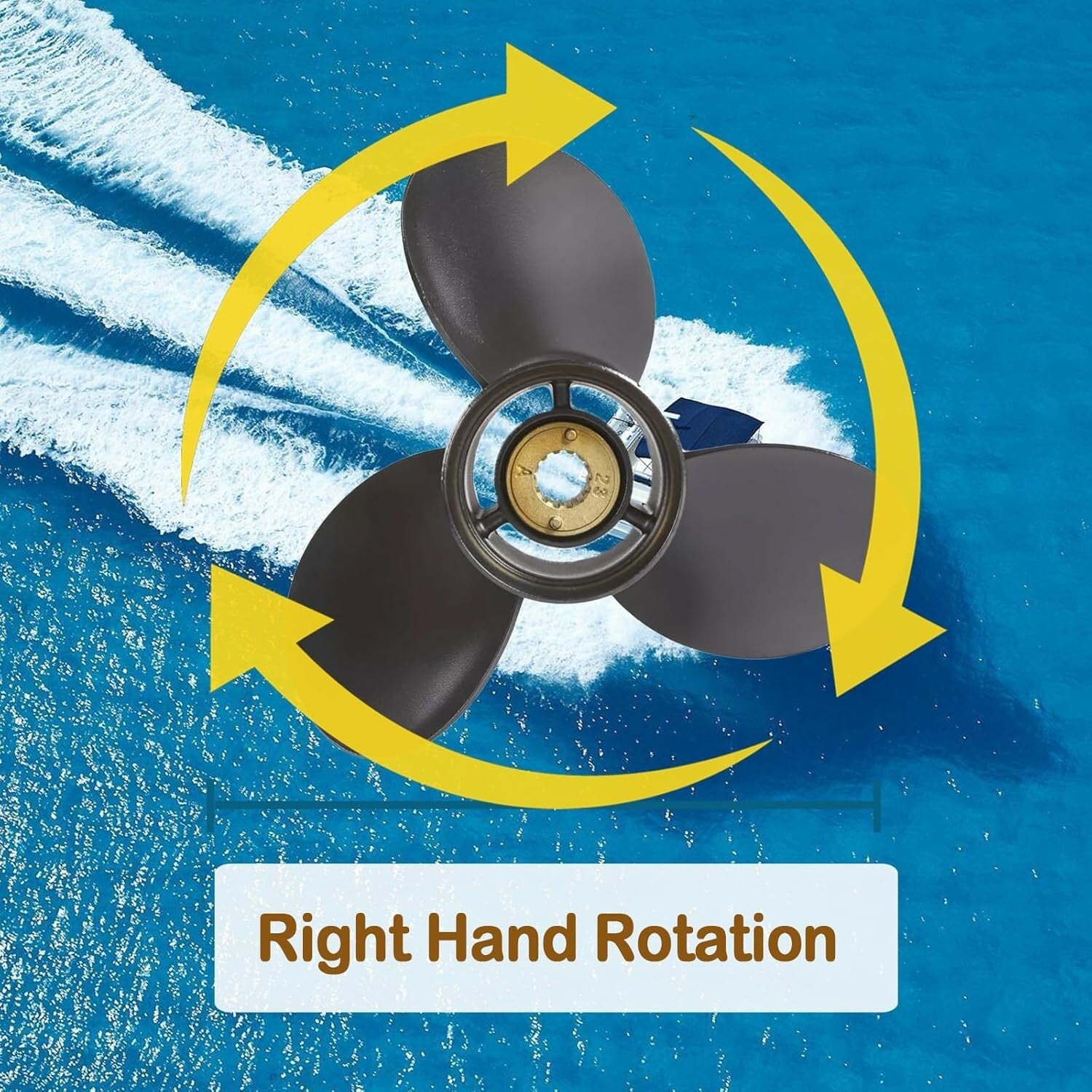 Lightweight Aluminum Propeller 10 3/8x13 for Mercury Engines – 13 Spline Tooth