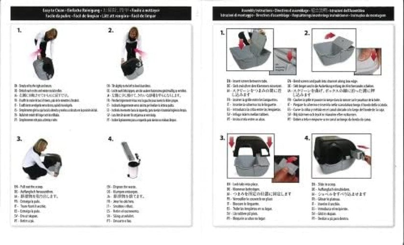 Efficient Grey Self-Cleaning Cat Litter Box with Pull-Out Tray - Regular Size