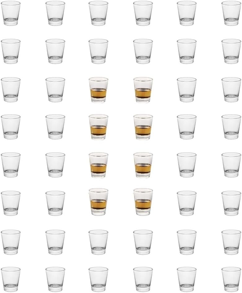 1.5 oz Crystal Shot Glasses - 48 Pack for Stylish Parties & Measuring Cocktails