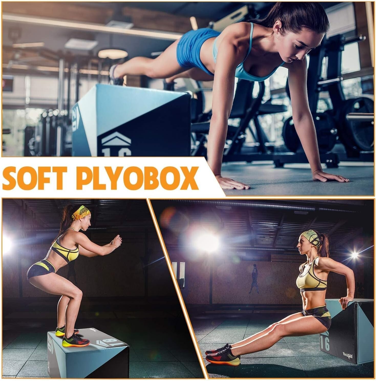 Versatile Anti-Slip Plyo Jump Box - 3 Height Settings for Maximum Performance
