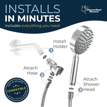 Load image into Gallery viewer, Transitional Metal Handheld Shower with Brass Holder - 2.5 GPM High Performance