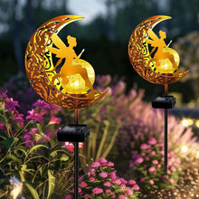 Load image into Gallery viewer, Enchanting 2-Pack Solar Garden Lights with Angel Decor - 33-Inch Pathway Stakes