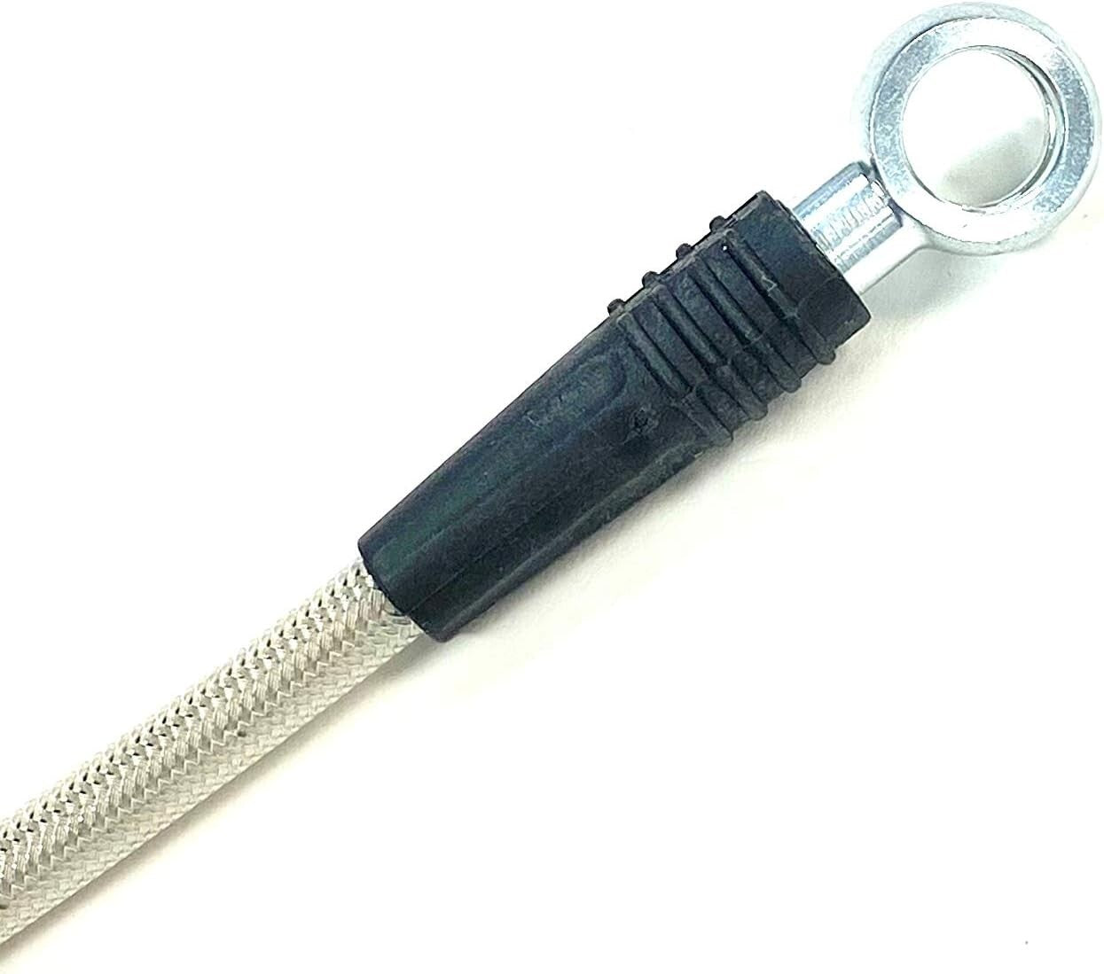 2-Pack 16 Inch Braided Brake Hose with 7/16 Inch Banjo for Easy Installation