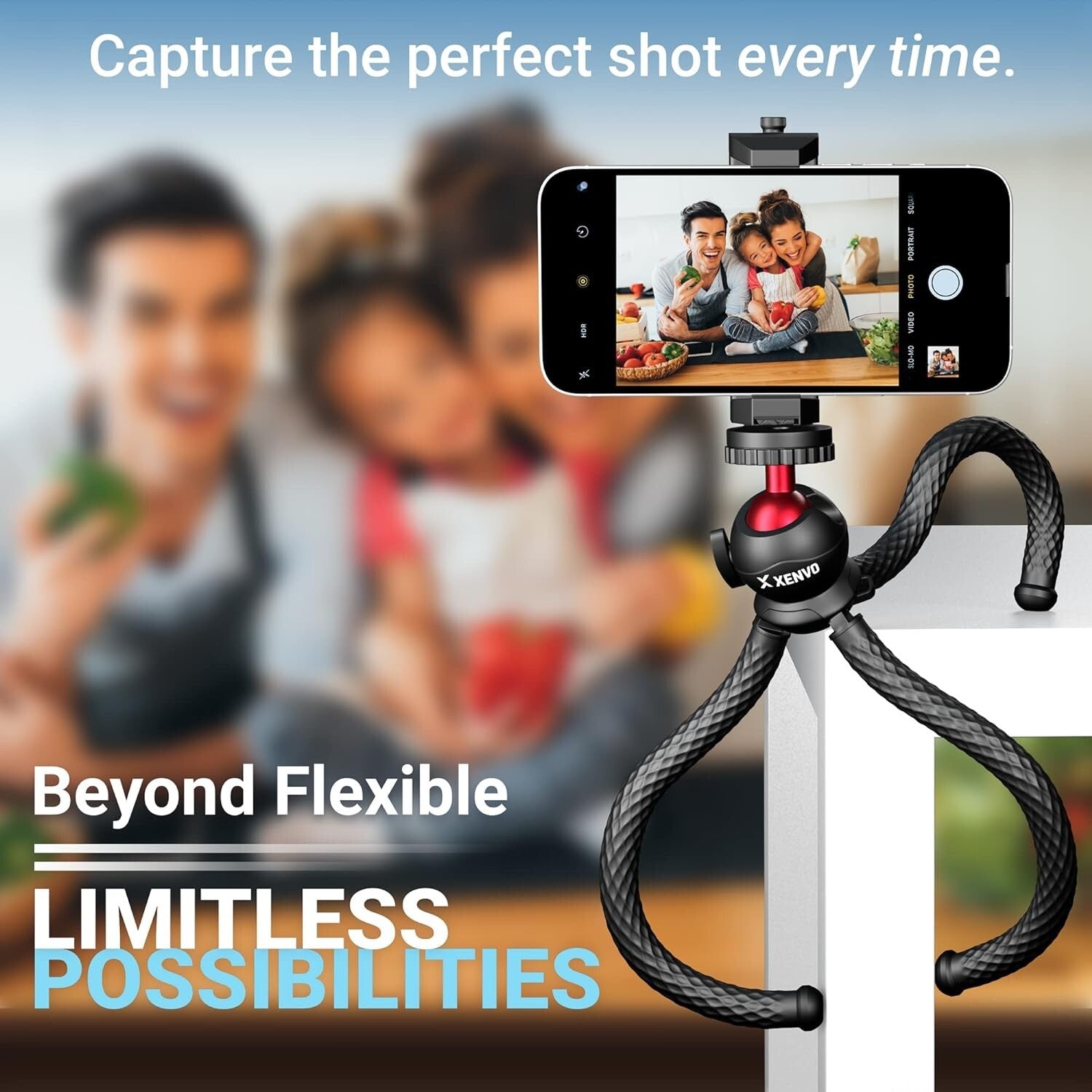 Heavy Duty Flexible Smartphone Tripod - Compatible with iPhone & GoPro