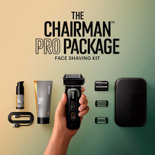 Load image into Gallery viewer, Men’s Electric Face Shaver with Interchangeable Blades &amp; Shaving Gel – SkinSafe