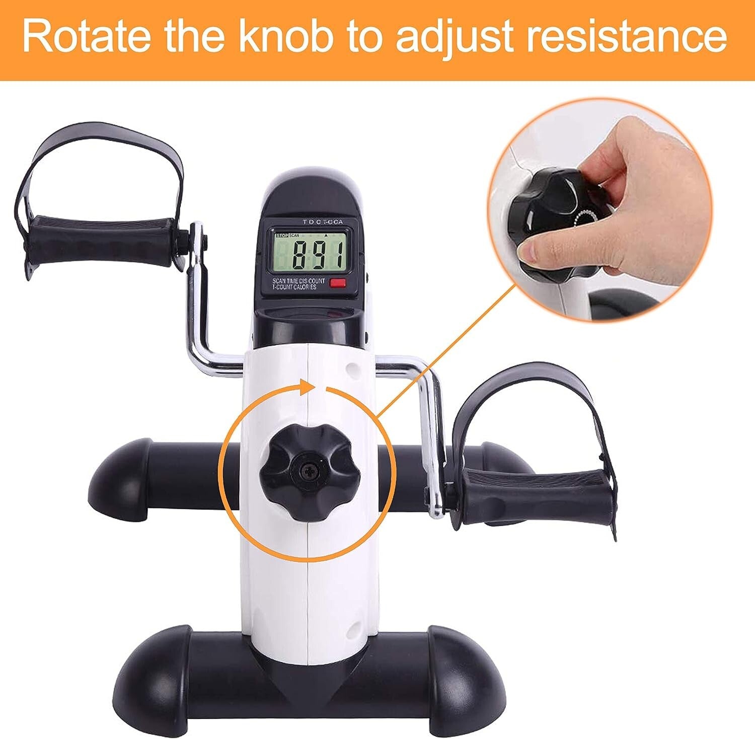 Lightweight Leg and Arm Mini Bike with LCD Monitor - Ideal for Daily Workouts