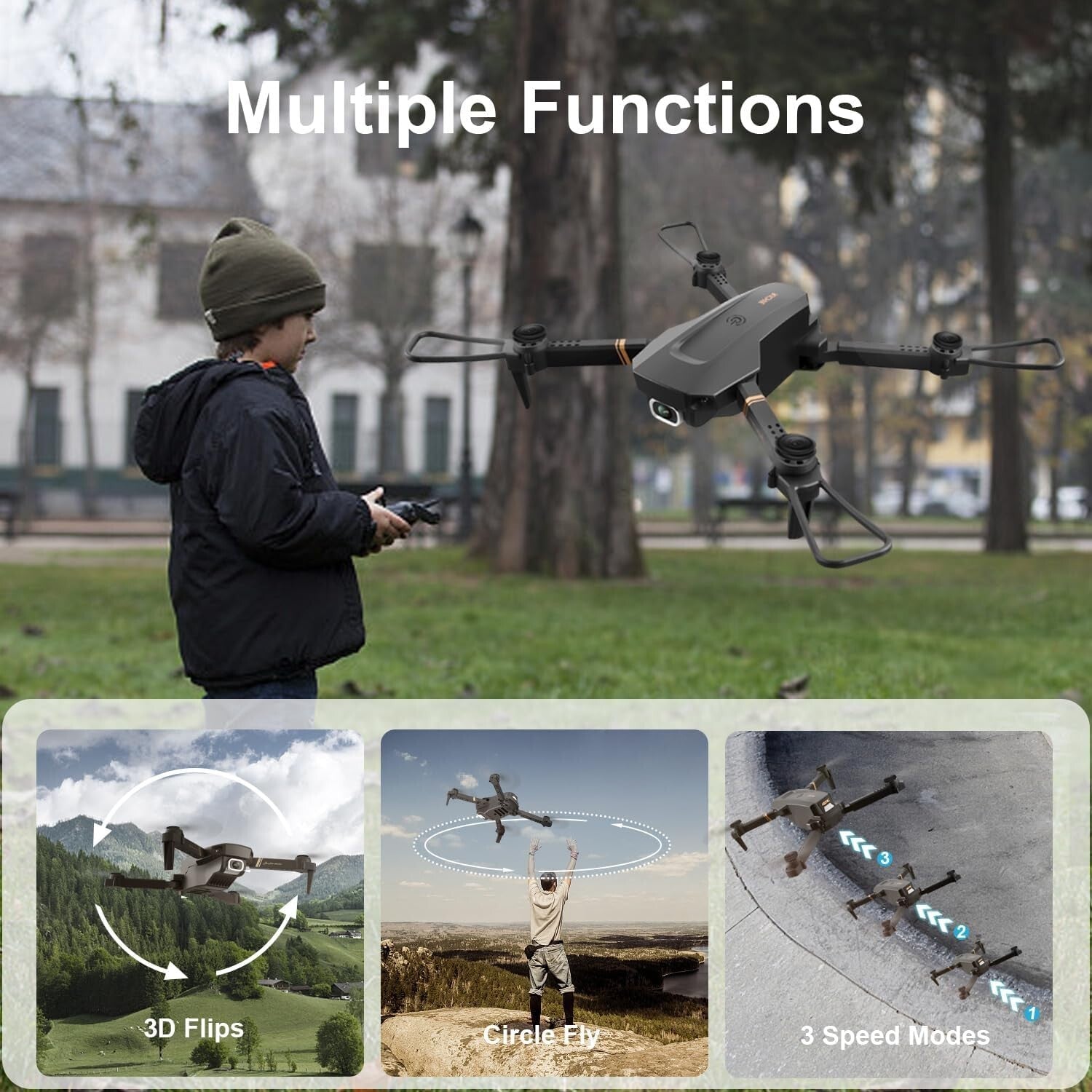 1080P HD FPV Quadcopter Drone - Compact, Foldable & Perfect for All Skill Levels