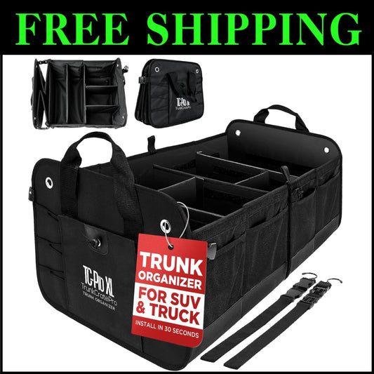 Ultimate Collapsible Trunk Organizer - Durable, Water-Resistant for All Vehicles