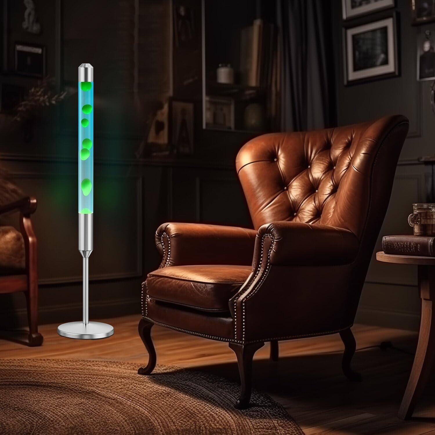 Relaxing 47.5-Inch Lava Lamp - Durable Aluminum & High-Temperature Glass