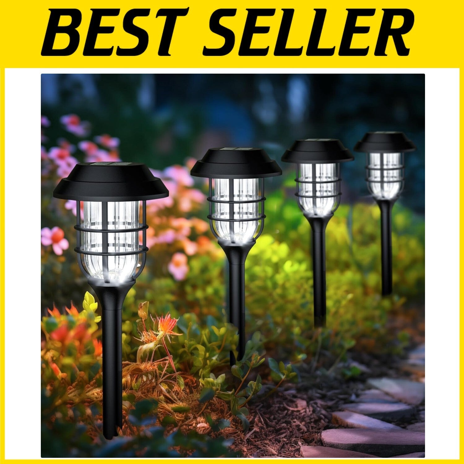 12 Energy Efficient Solar Garden Lights – Waterproof & Easy Install Pathway Set