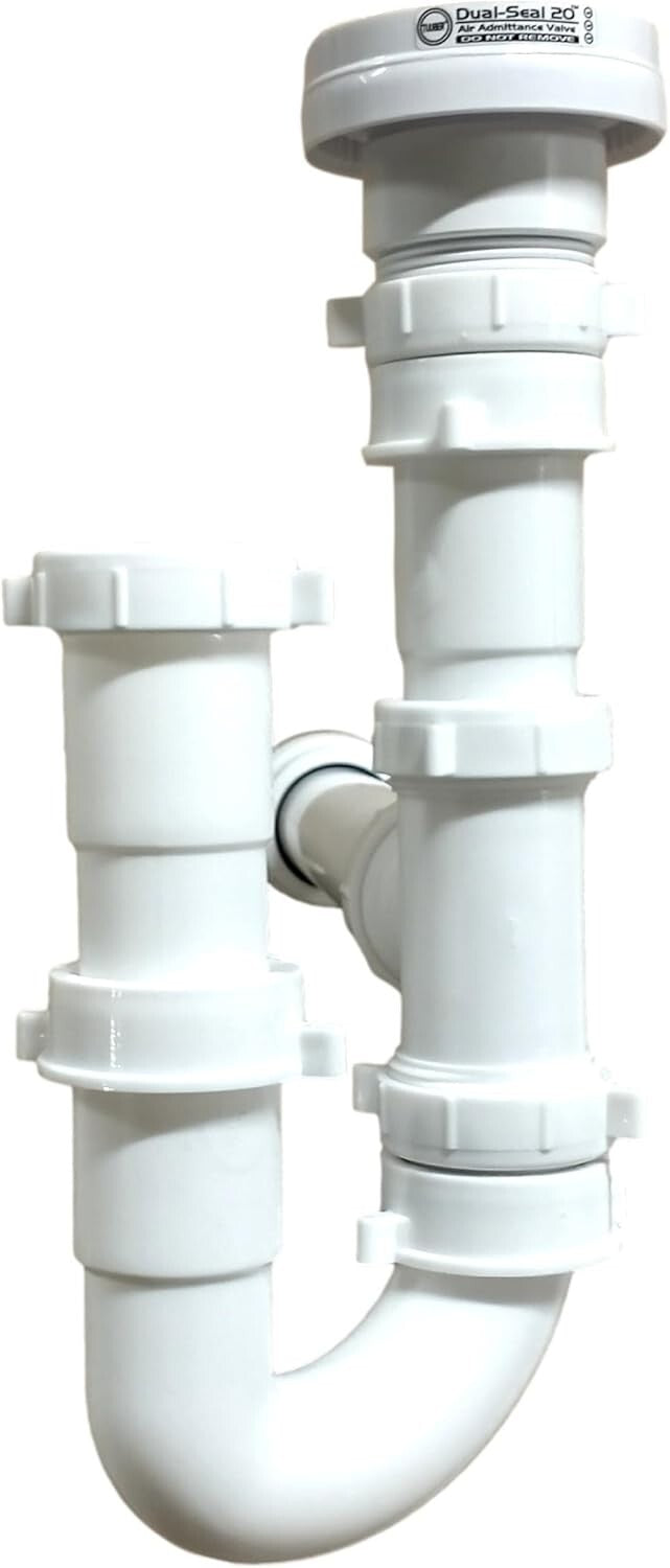 1-1/2" Air Admittance Valve Trap Assembly Kit with Dual Sealing Protection