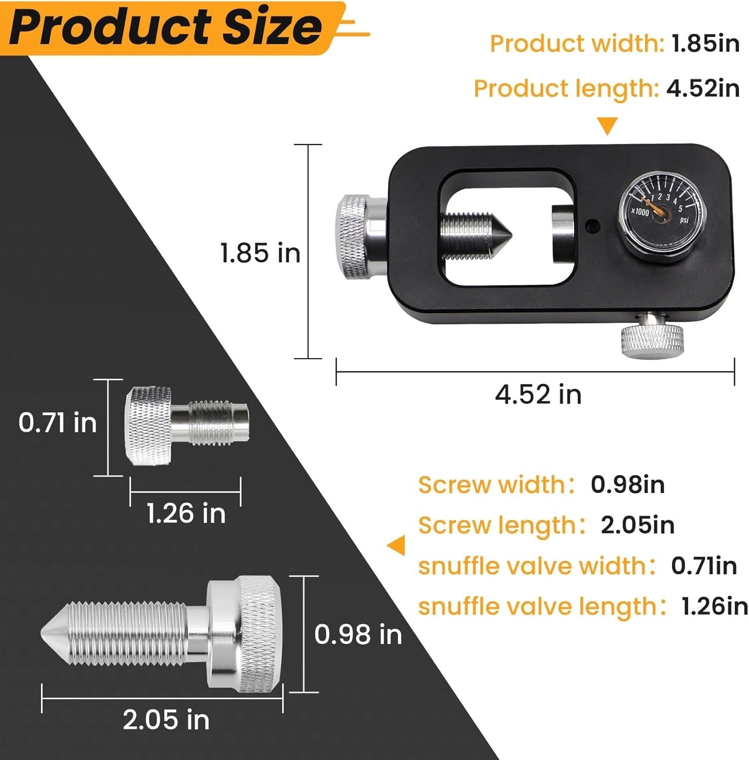 Versatile Paintball & HPA Tank Filling Adapter with Stainless Steel Design