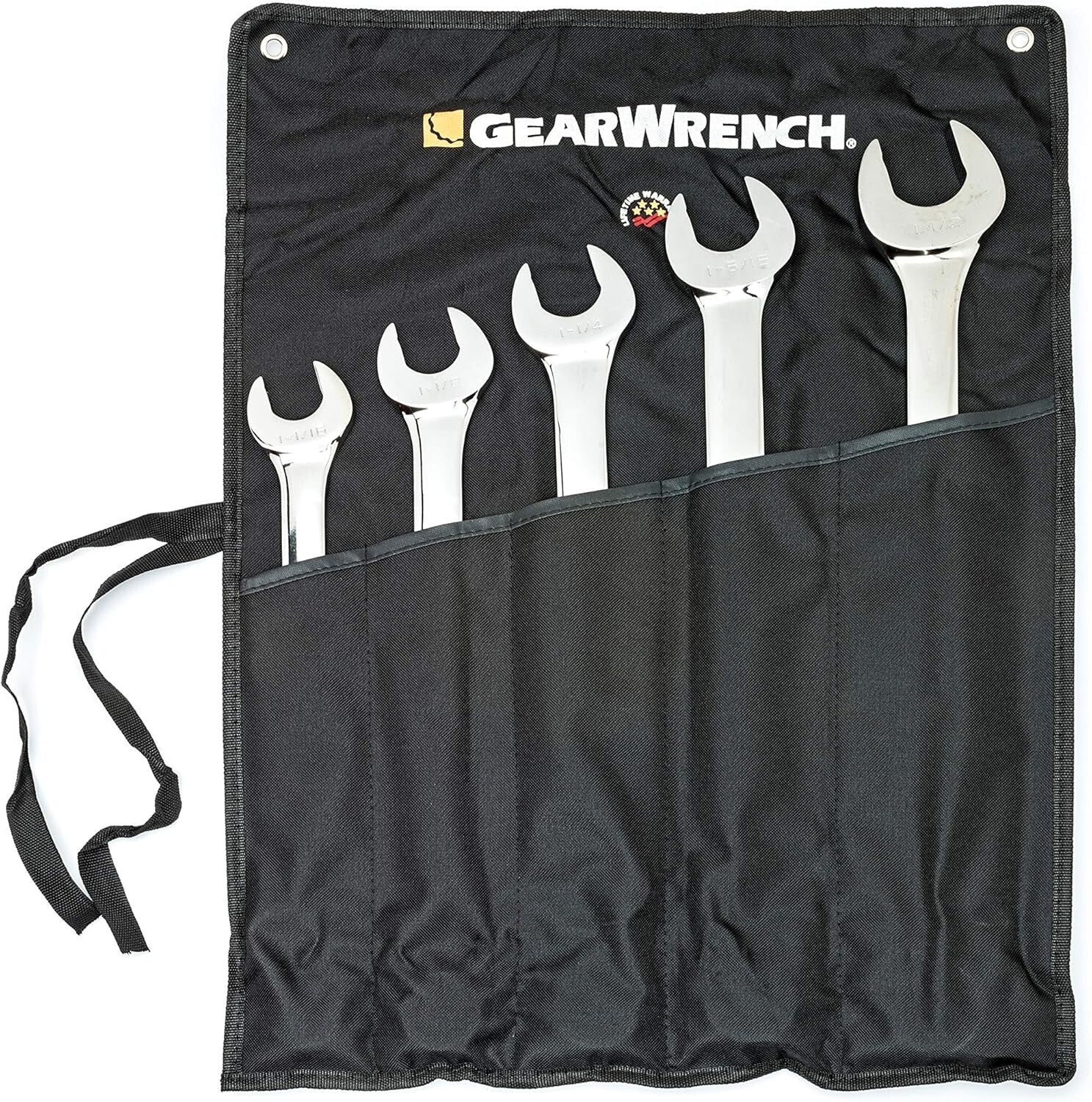 Durable Alloy Steel 5-Piece Long Pattern Wrench Set - Enhanced Grip & Torque