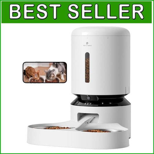 Automatic Feeder with Night Vision Camera - Watch & Feed Your Pets Remotely