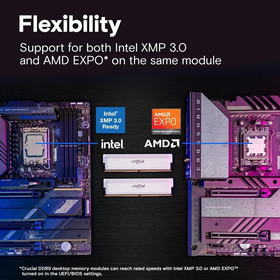 Elevate Your Gameplay - Pro 32GB DDR5 6400MHz RAM for Intel & AMD Systems