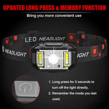 Load image into Gallery viewer, 1200 Lumen Motion Sensor Rechargeable Headlamp - 4 Pack, Waterproof &amp; Lightwe...
