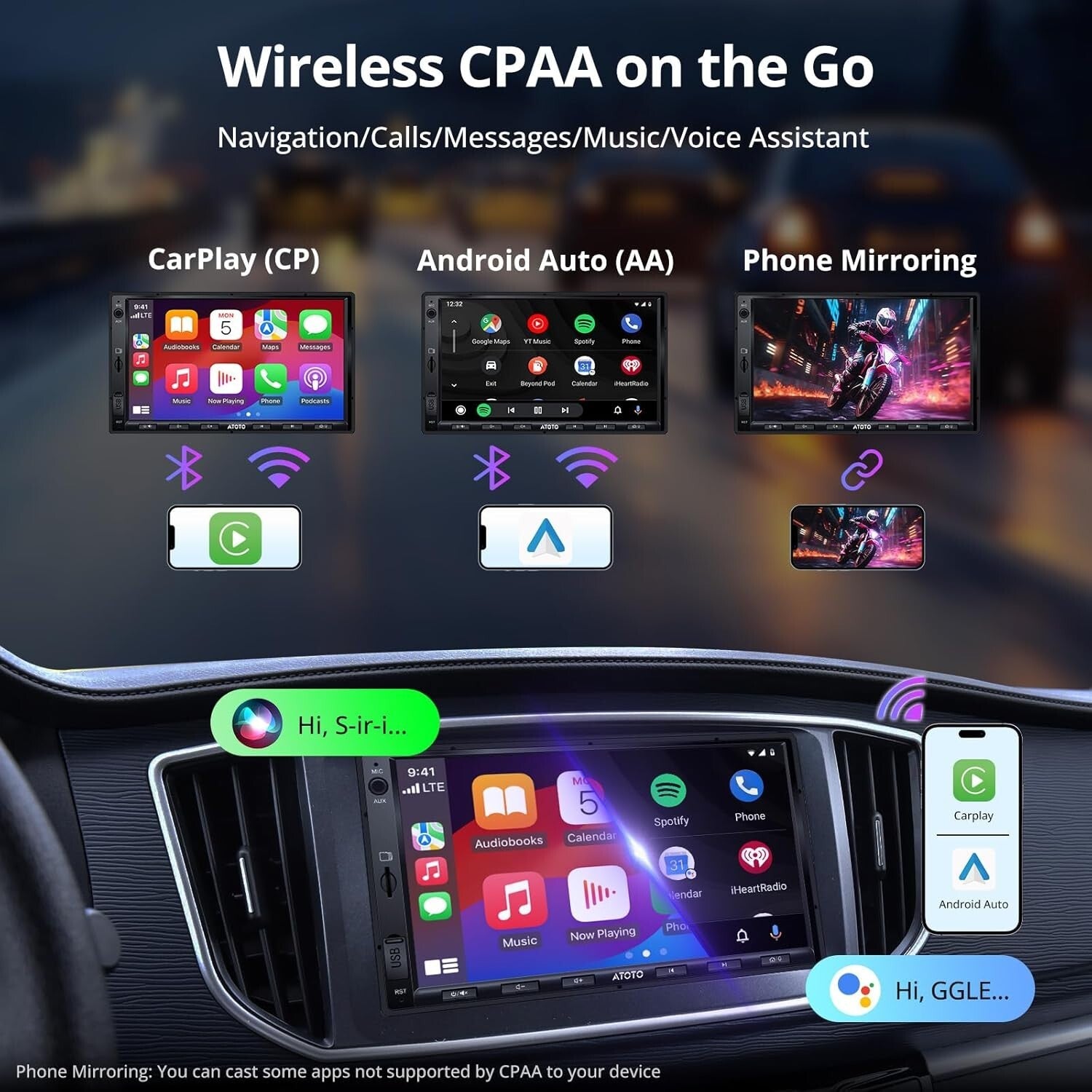Dual 2G+32G Android Car Radio with Wireless CarPlay & DSP Audio Customization