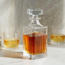 Load image into Gallery viewer, Vintage Style Cut Crystal Decanter for Home Bars - 28 Oz Whiskey &amp; Vodka Carafe