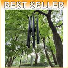 Load image into Gallery viewer, Elegantly Crafted 66-Inch Outdoor Wind Chimes - Perfect Sympathy Gift in Black