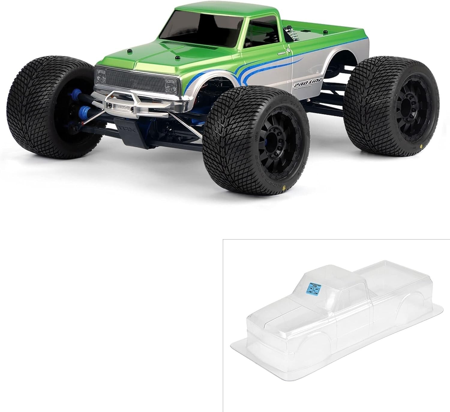 Customizable 1972 Chevy C10 RC Truck Body - Includes Decals & Overspray Film