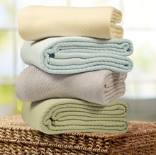 Load image into Gallery viewer, All-Season Lightweight King Size Blanket - Durable Herringbone Cotton Throw