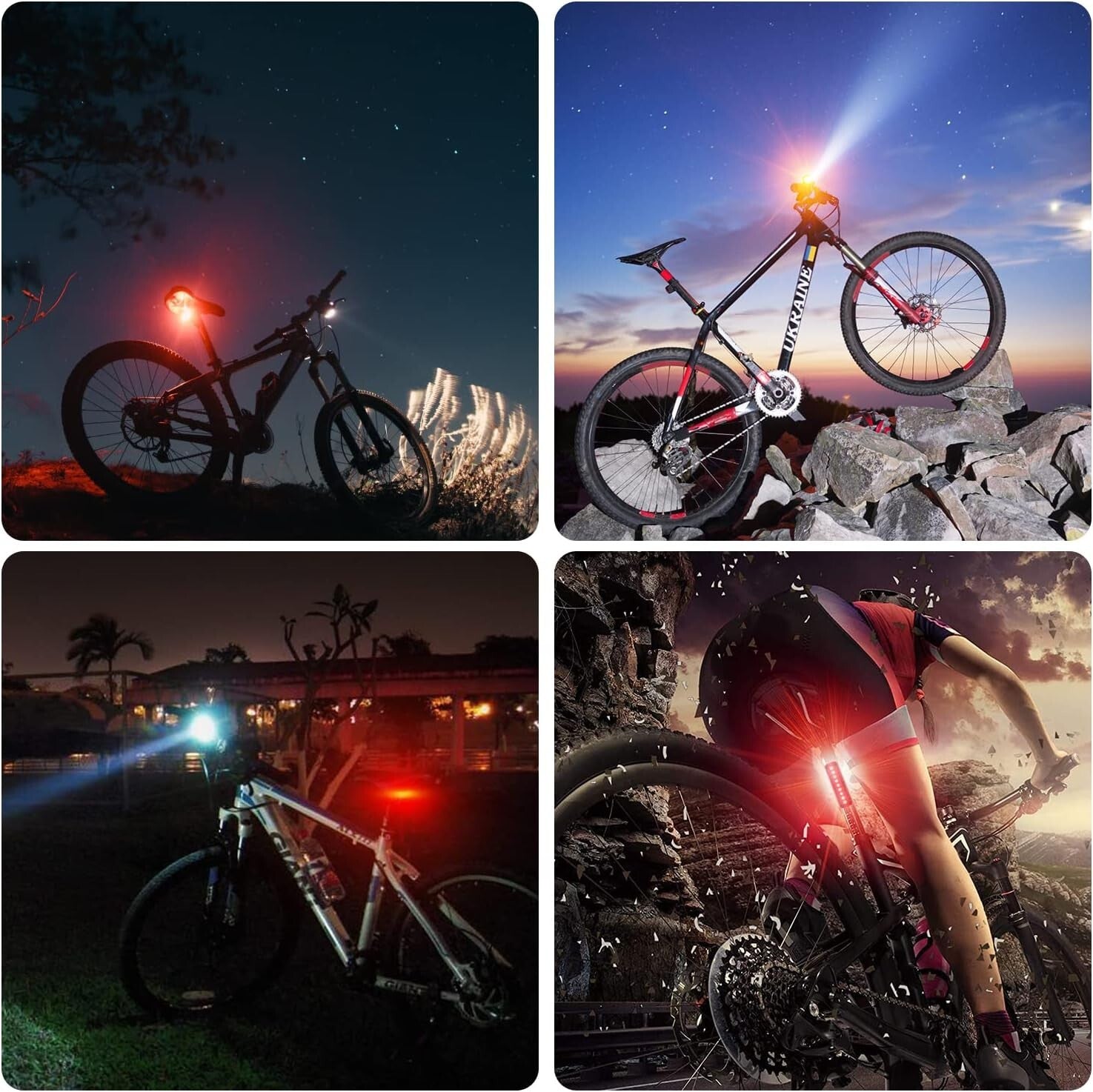 Waterproof Bike Headlight with Digital Display & 10000mAh Battery - 5 Modes