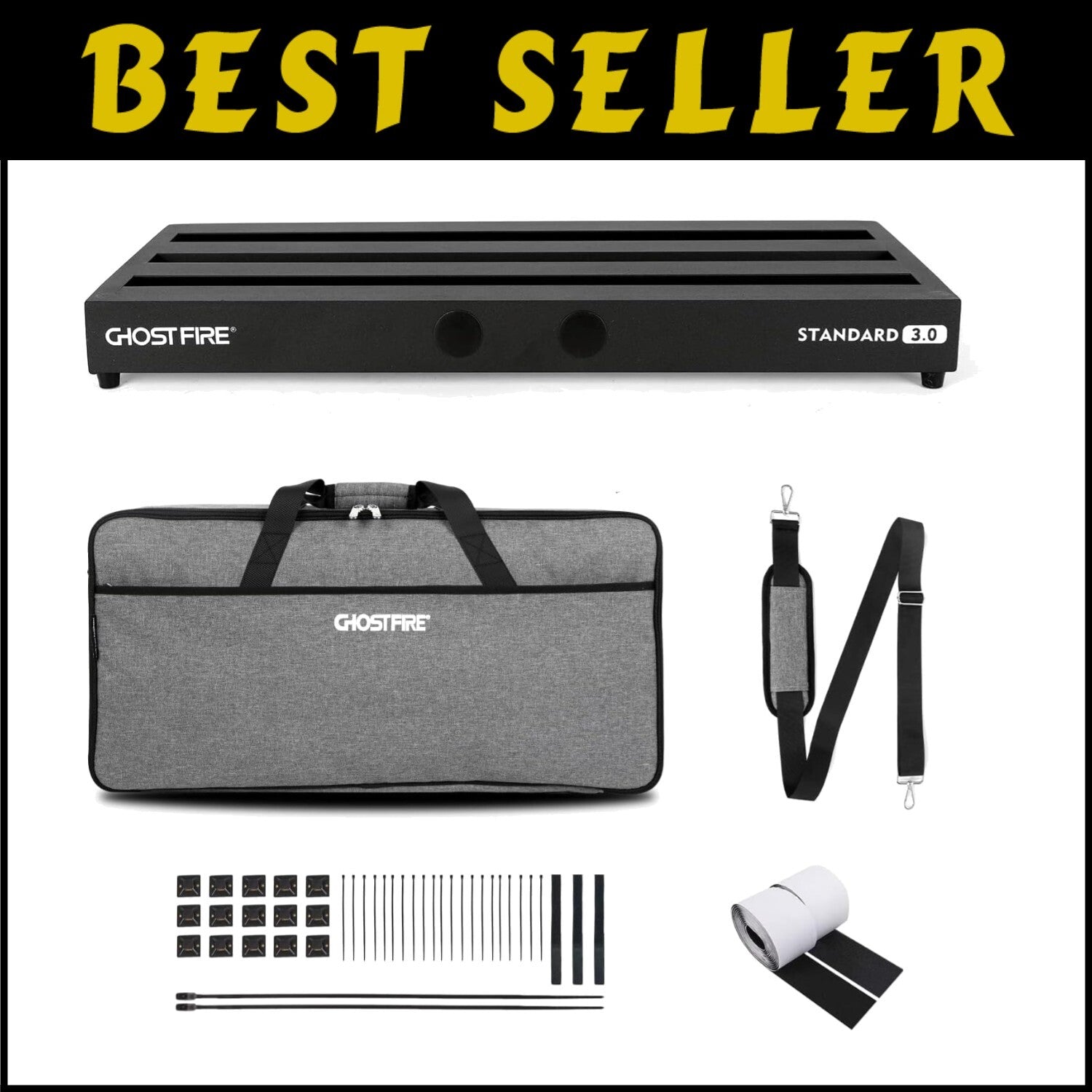 Aluminum Guitar Pedal Board 27.5''x12.5'' for Musicians - Ergonomic and Portable