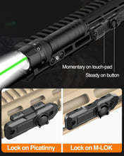 Load image into Gallery viewer, Mlok Tactical Flashlight 1250 Lumens - Rechargeable, Waterproof &amp; Adjustable