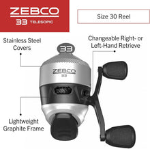 Load image into Gallery viewer, Portable 33 Spinning Reel &amp; Fiberglass 6ft Telescopic Rod - Fishing Convenience