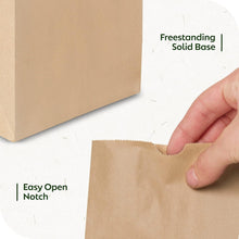 Load image into Gallery viewer, Eco-Friendly 5lb Kraft Paper Bags: Perfect for Lunch, Bakery Treats &amp; Parties