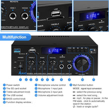 Load image into Gallery viewer, Versatile HiFi Stereo Mini Amplifier - Remote, Mic Jack &amp; 6 EQ Modes